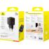 Baseus Palm Fast Charger 1C 20W EU Cluster Black (with Baseus Mini White Cable USB-C to USB-C 60W (20V/3A) 1m Cluster Black)